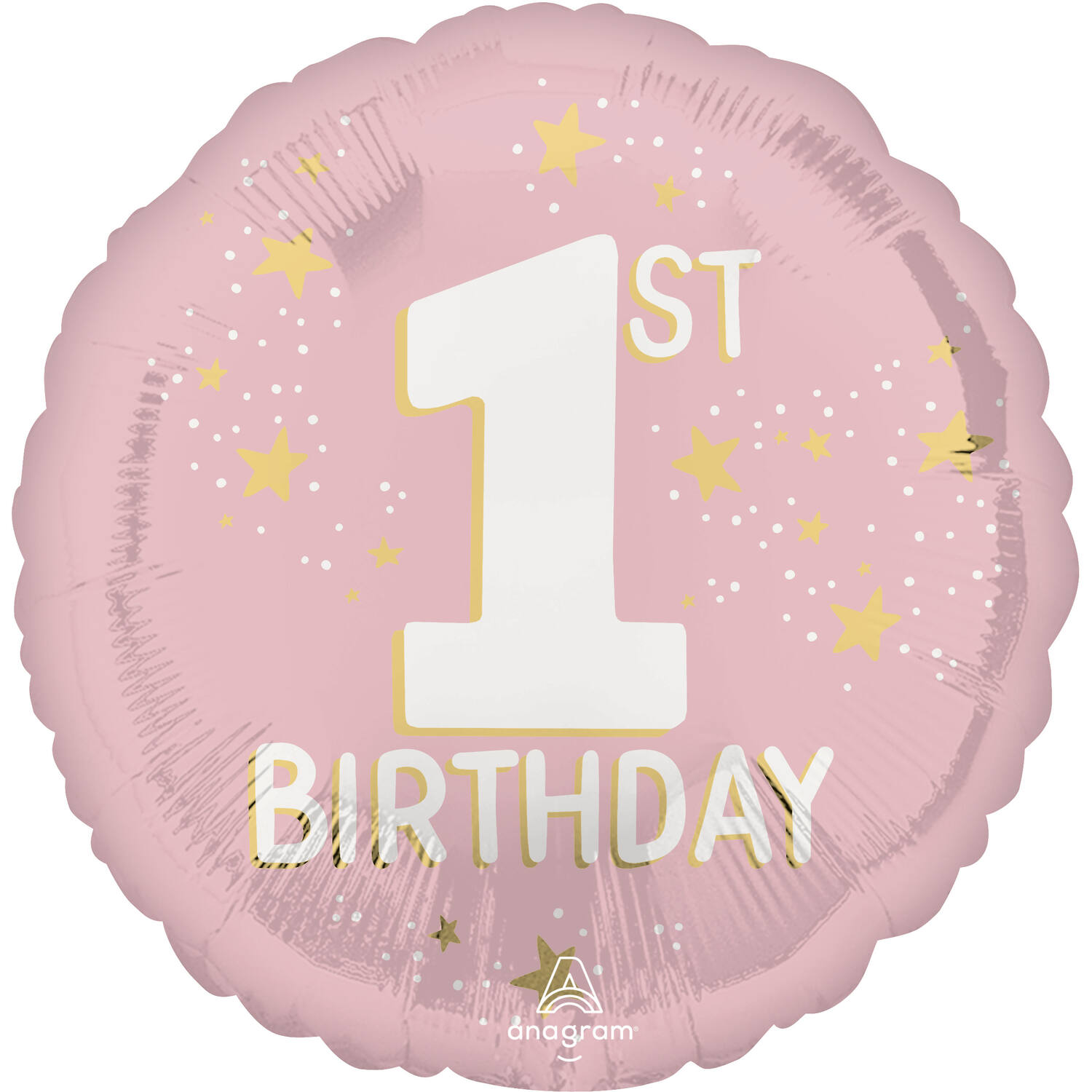 Foil Balloon - "1ST BIRTHDAY" - Little Miss Onederful - Pink - 45 cm